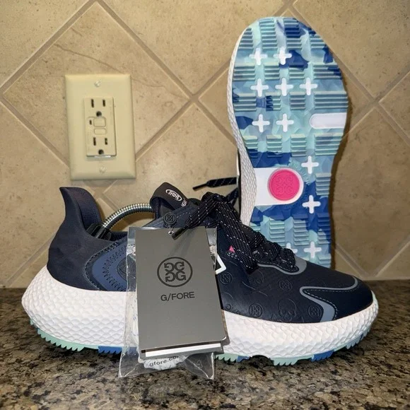 NWT GFORE MG4X2 Debossed Hybrid Golf Cross Trainer Skulls Womens 9 Twilight Blue - Picture 2 of 11